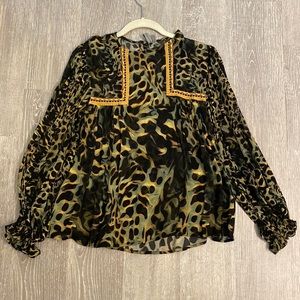 Anthropologie Bl-nk London peasant blouse size xs